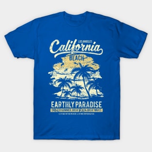 Los Angeles California Beach Earthly Paradise Endless Summer Great Waves T-Shirt